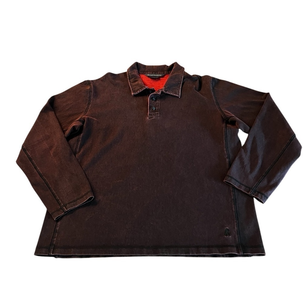 Royal Robbins Men’s Black Red Casual Button Down Shirt Size Large